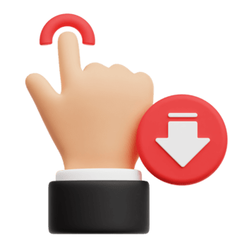 verminderen hand- kraan 3d icoon geïsoleerd Aan transparant achtergrond png