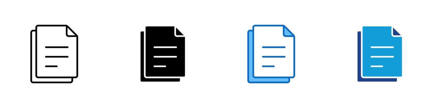 documento multi estilo vector