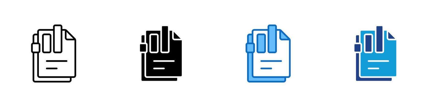 gráfico documento multi estilo vector
