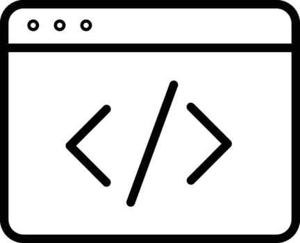 Web Programming Detailed Icon vector