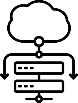 Cloud Computing Detailed Icon vector