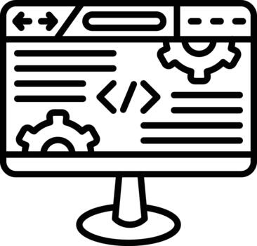 Code Settings Detailed Icon vector