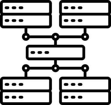 base de datos red detallado icono vector