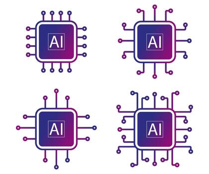 artificial inteligencia moderno tecnología rápido aprendizaje y Procesando vector