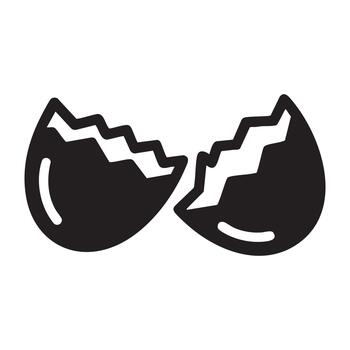 roto cáscara de huevo diseño vector