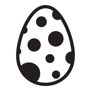 Polka dot easter egg vector