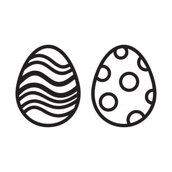 decorativo Pascua de Resurrección huevos con patrones vector