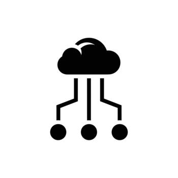 nube informática icono ilustración vector