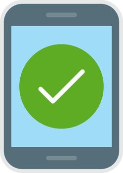 Completed Task Coded UI Symbol Mark vector