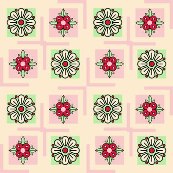 linda básico floral modelo en suave vector