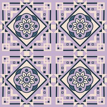 Seamless Basic Shape floral pattern collection vector