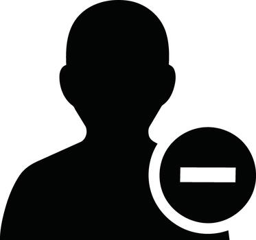 Remove User Icon. vector