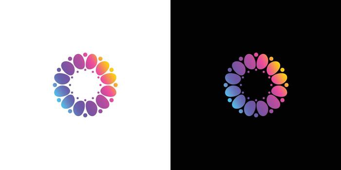 Modern Multicolored Bubble Pattern with Soft Gradient Effect vector