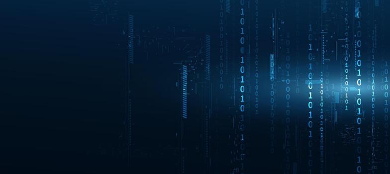 codificación programación binario concepto con ciber seguridad antecedentes vector