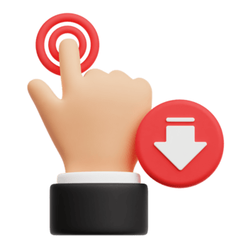 minska hand dubbel- klick 3d ikon isolerat på transparent bakgrund png