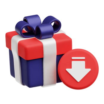 verringern Amerikas Unabhängigkeit Tag Geschenk 3d Symbol isoliert auf transparent Hintergrund png