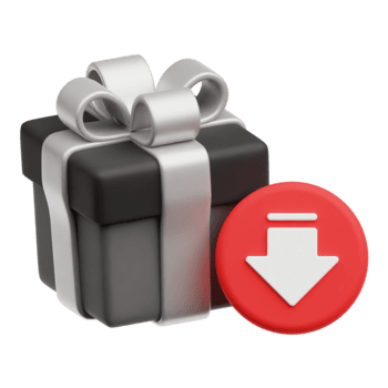 disminución negro viernes regalo 3d icono aislado en transparente antecedentes png