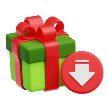 verringern Weihnachten Geschenk 3d Symbol isoliert auf transparent Hintergrund png