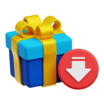 verringern Blau Geschenk Box 3d Symbol isoliert auf transparent Hintergrund png