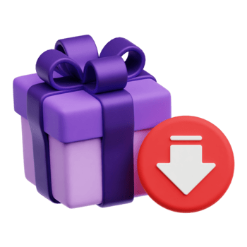 verringern lila Geschenk Box 3d Symbol isoliert auf transparent Hintergrund png