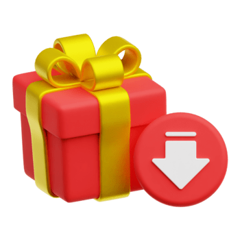 verringern rot Geschenk Box 3d Symbol isoliert auf transparent Hintergrund png