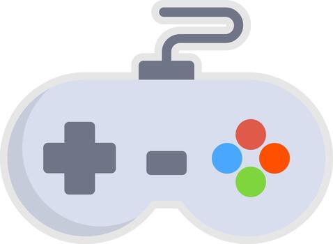 Game Controller Sharp Line Mark Icon vector