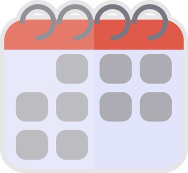 calendario 3d interfaz forma icono vector