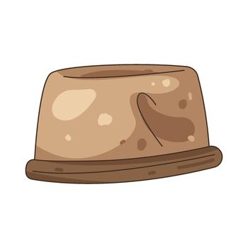 Brown Fedora Hat vector