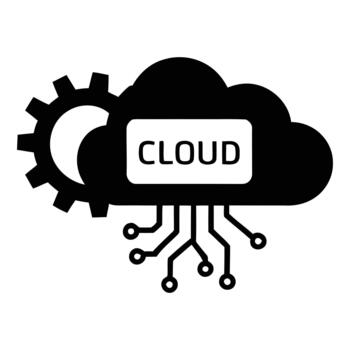 Cloud computing technology icon vector