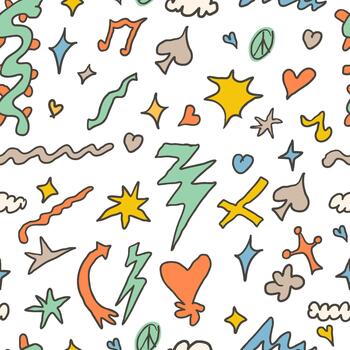 seamless pattern with abstract elements vector