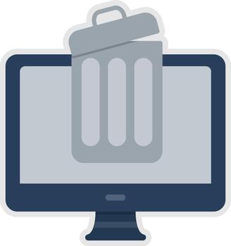 Bin 3D Interface Shape Icon vector