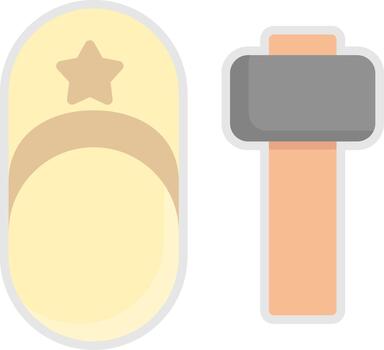 Shoemaker Sharp Line Mark Icon vector