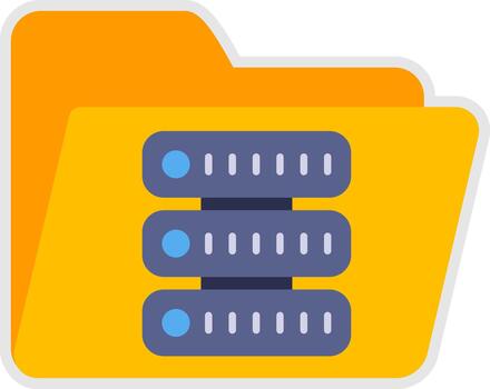 Data Server Gradient Style Element Art vector