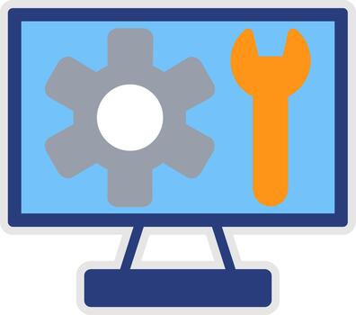 técnico apoyo pulcro visual marca forma vector