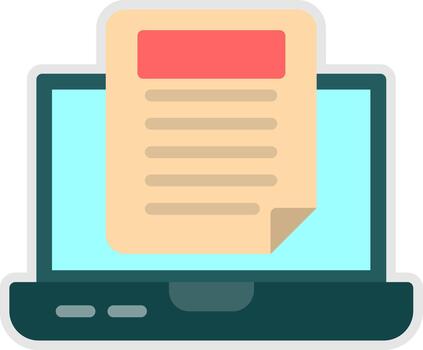 Document Flat Design Piece Element vector