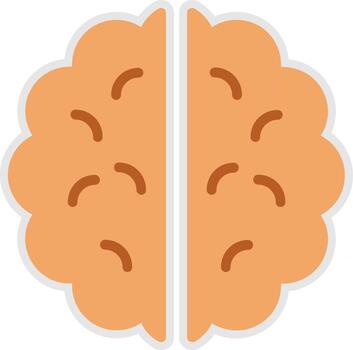 cerebro 3d interfaz forma icono vector