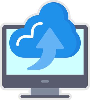 nube informática elegante forma símbolo formar vector