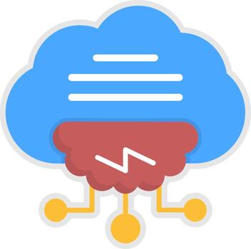 informática nube moderno tecnología objeto gráfico vector