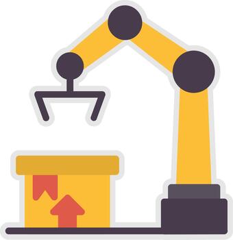 Robot Arm Interactive Symbol Element vector