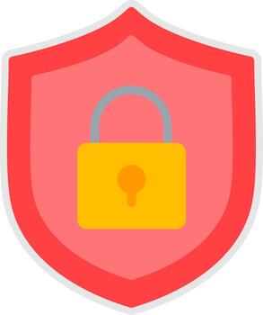 Security Stylized Flat Drawing Mark vector