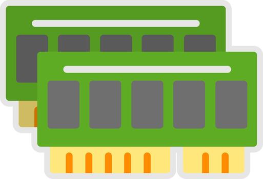 RAM interactivo símbolo elemento vector