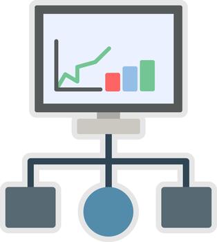 diagrama de flujo 3d interfaz forma icono vector