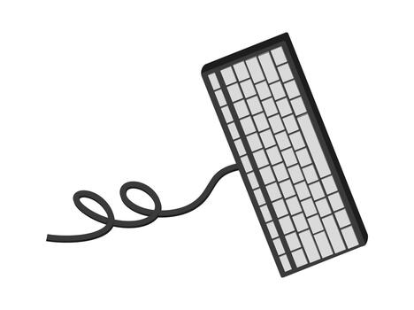 cable computadora teclado vector