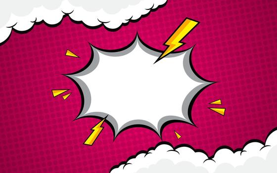 bocadillo de diálogo cómico. vector