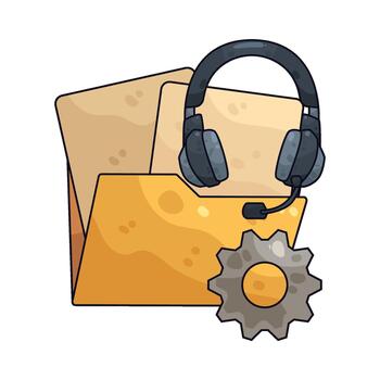 Customer Support Folder vector
