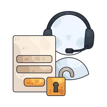 cliente apoyo seguridad vector