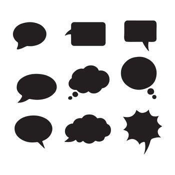 habla burbuja ventana de chat haz colecciones vector