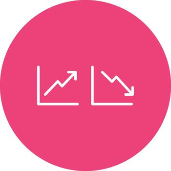 Increase and Decrease in Rate Detailed Icon illustration that can be used for web and mobile apps vector