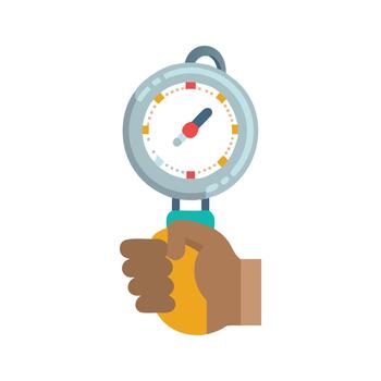 durable mano dinamómetro para fuerza pruebas vector