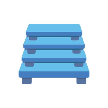 versátil apilable aerobio paso plataforma icono vector